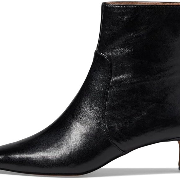 NWOT Madewell The Dimes Kitten-Heel Boots Black - Picture 5 of 5